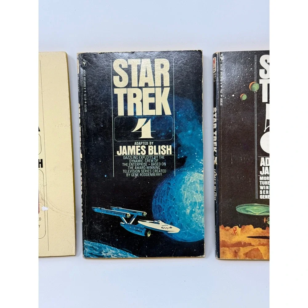 Vintage Star Trek Paperback Book Lot James Blish Alan Dean Foster1 3 4 5 Log Two